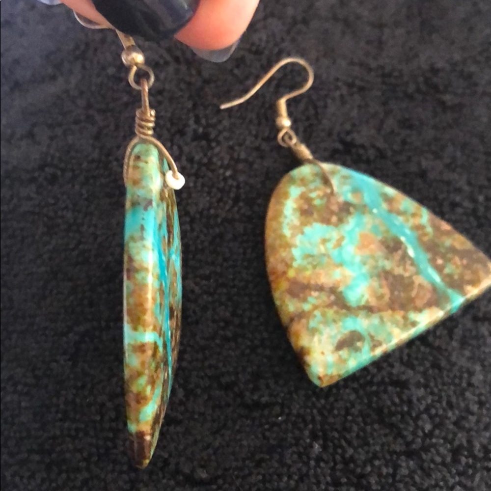 Turquoise earrings - Picture 2 of 3